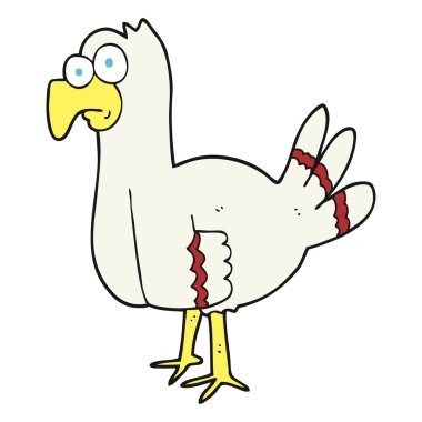 serbest çizilmiş karikatür kuş