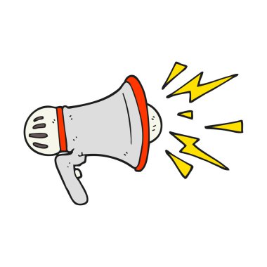 Serbest çizim çizgi film hoparlörü