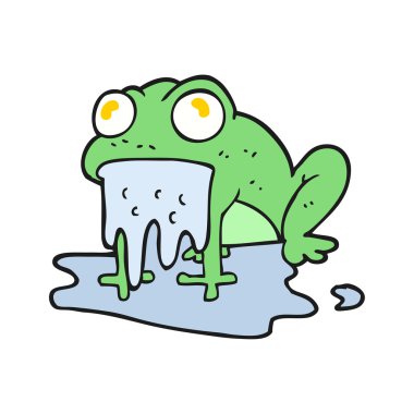 Brüt küçük kurbağa çizgi film