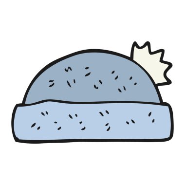 karikatür kış şapka