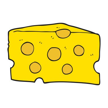 serbest çizilmiş karikatür peynir