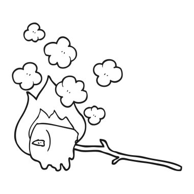 hatmi yanan siyah beyaz çizgi film