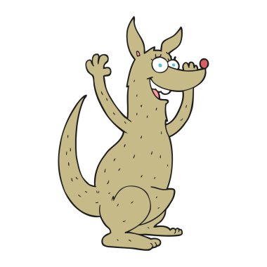 serbest çizim karikatür kanguru