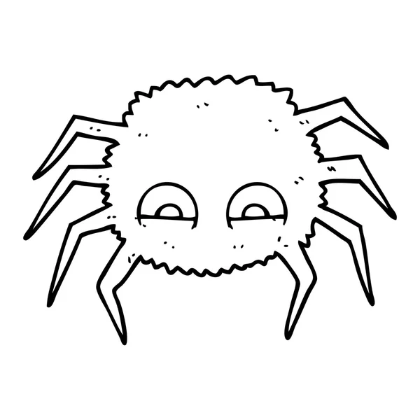 흑백 만화 거미 — 스톡 벡터