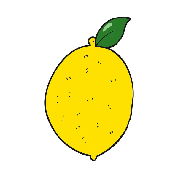 Freehand drawn cartoon lemon — Stock Vector