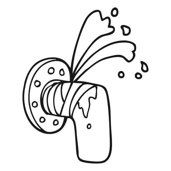 Freihändig schwarz-weiß gezeichnet — Stockvektor