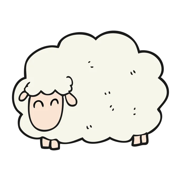 Freehand drawn cartoon sheep — Stock Vector
