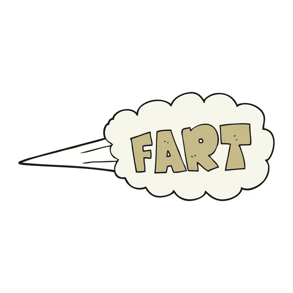 Cartoon fart symbol — Stock Vector