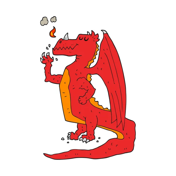Dibujos animados feliz dragón — Archivo Imágenes Vectoriales