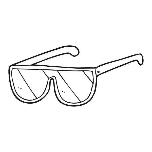 Schwarz-weiße Cartoon-Sonnenbrille — Stockvektor