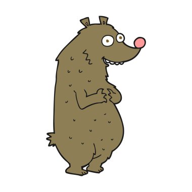 serbest çizilmiş karikatür ayı