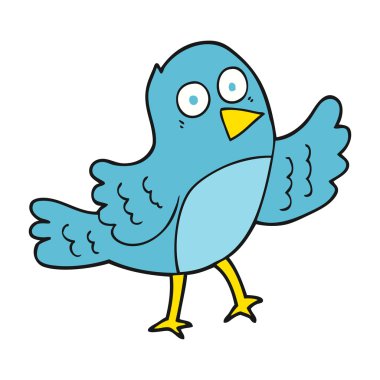 serbest çizilmiş karikatür kuş