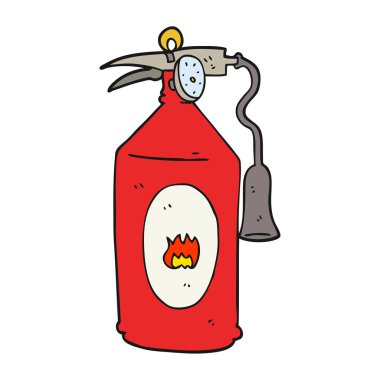 karikatür yangın söndürücü