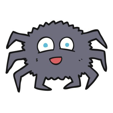 serbest çizilmiş karikatür örümcek