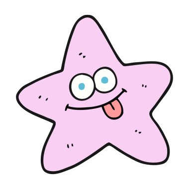 serbest çizilmiş karikatür denizyıldızı