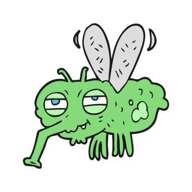 Serbest çizim çizgi film sineği