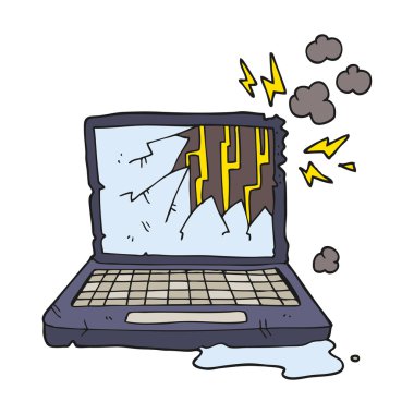 çizgi film kırık bilgisayar