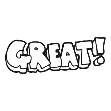 Harika! FreeHand siyah çizilmiş ve 