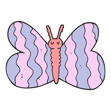 serbest çizilmiş karikatür kelebek