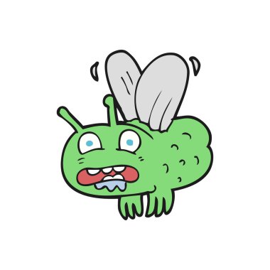 Serbest çizim çizgi film sineği