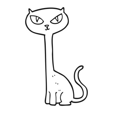 FreeHand retro karikatür kedi