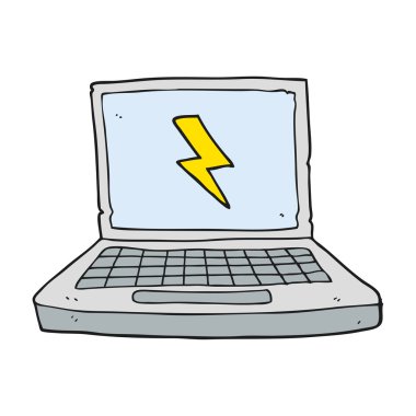 karikatür dizüstü bilgisayar