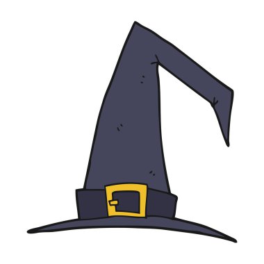 karikatür cadı şapka
