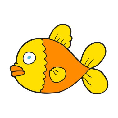 Serbest çizim karikatür balığı
