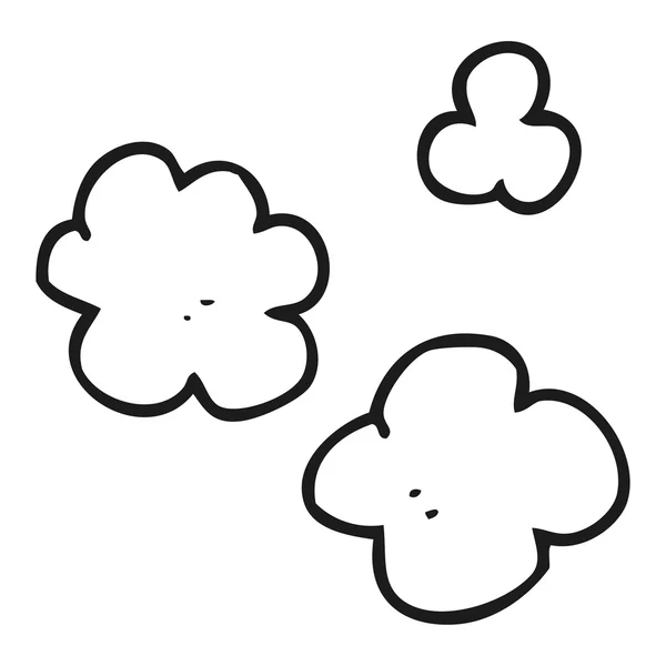 FreeHand getekende cartoon rookwolk — Stockvector