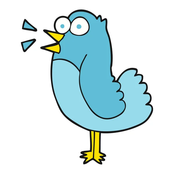 Pássaro desenho animado desenhado à mão livre — Vetor de Stock
