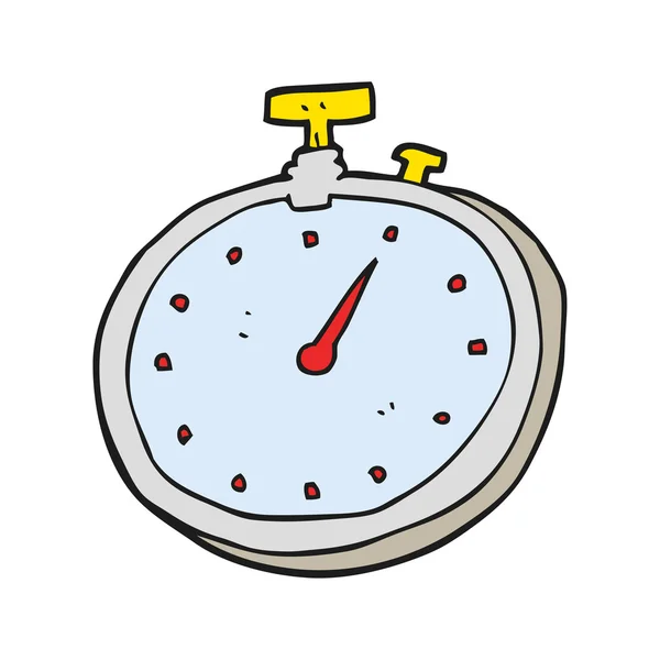 Serbest çizilmiş karikatür kronometre — Stok Vektör