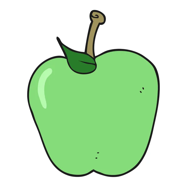 Manzana de dibujos animados a mano alzada — Vector de stock