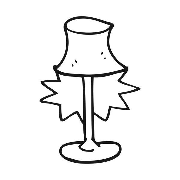 Lampe de dessin animé noir et blanc — Image vectorielle