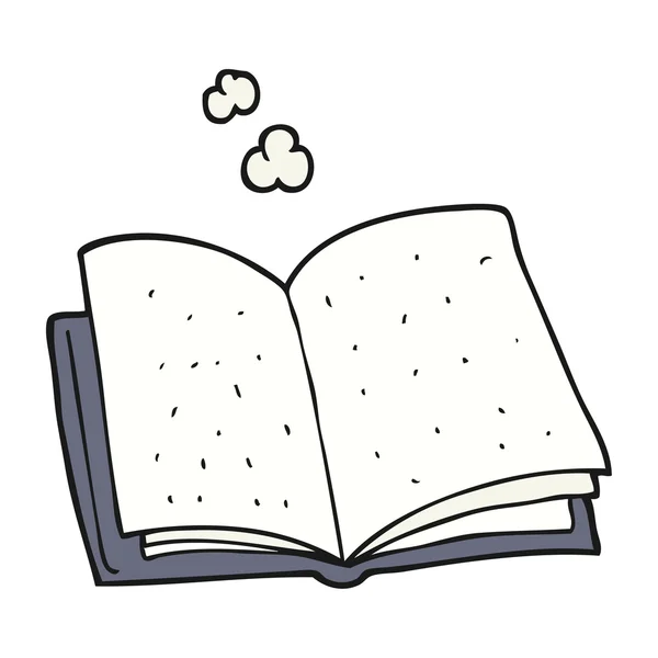 Libro de dibujos animados dibujado a mano alzada — Vector de stock