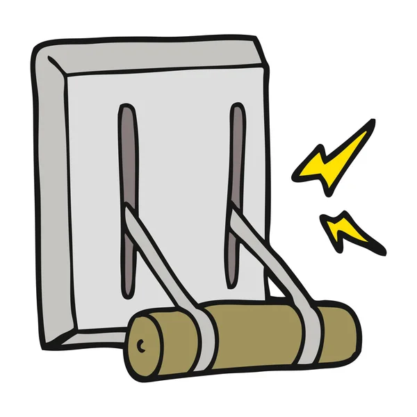 Cartoon elektrische schakelaar — Stockvector