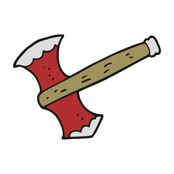 FreeHand cartoon axe — Stock vektor