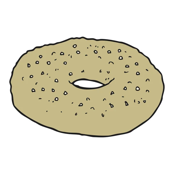 Bagel de desenho animado desenhado à mão livre — Vetor de Stock