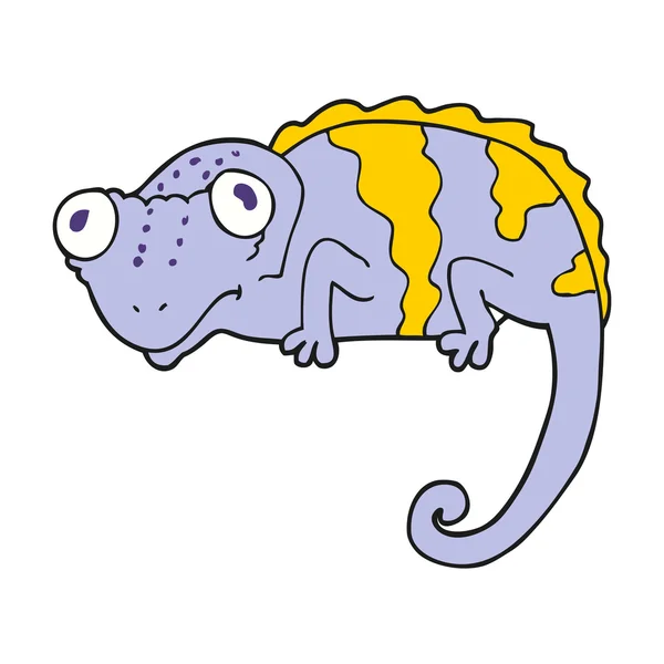 Kreslený kreslený kreslený chameleon — Stockový vektor