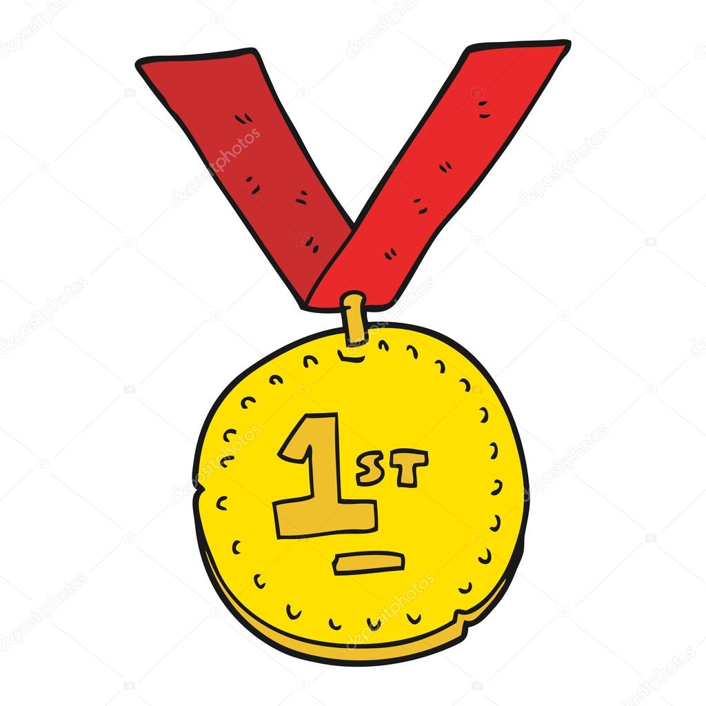 cartoon first place medal