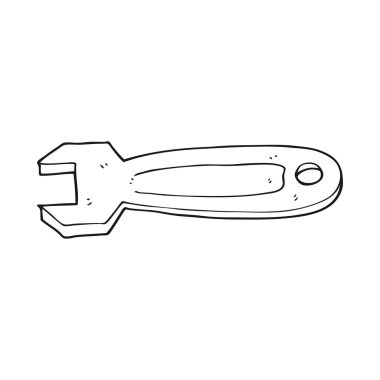 FreeHand dokulu karikatür somun anahtarı