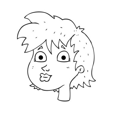 Retro karikatür kadın