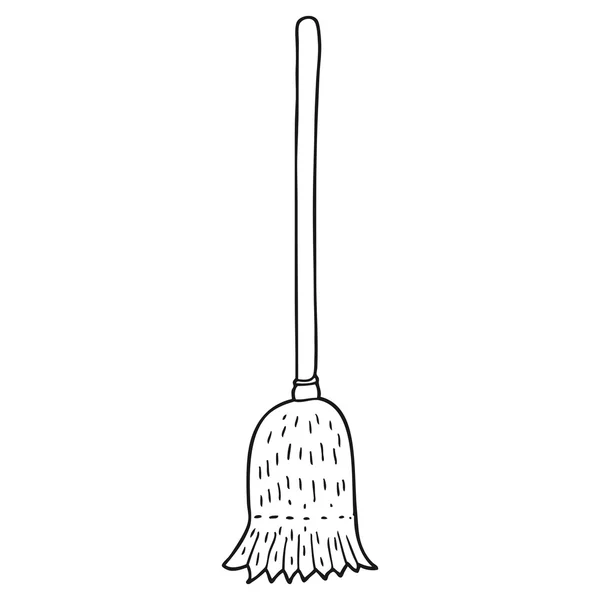Cartoon broomstick icon — Stock Vector