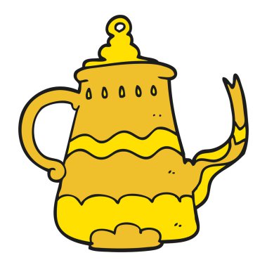 süslü cezve çizgi film