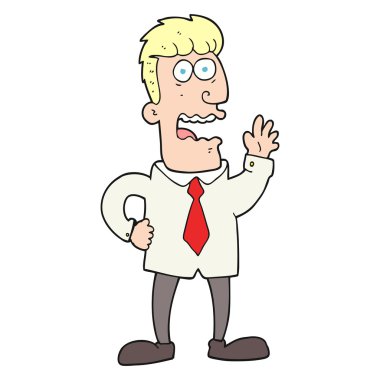 serbest çizilmiş karikatür işadamı