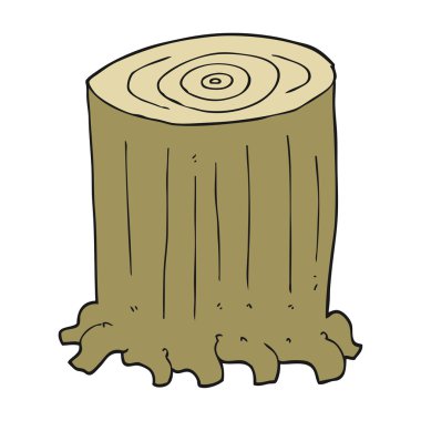 karikatür ağaç kütüğü