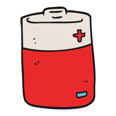 serbest çizilmiş karikatür pil