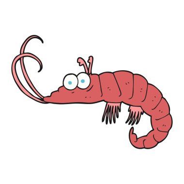 Serbest çizim karides.