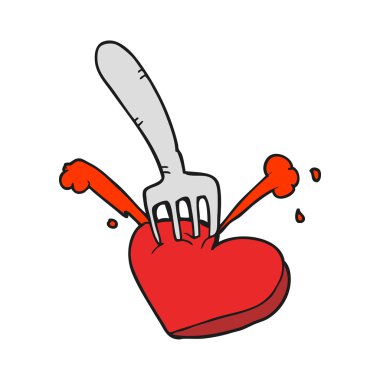 çizgi film kalp çatal tarafından bıçaklanarak öldürüldü