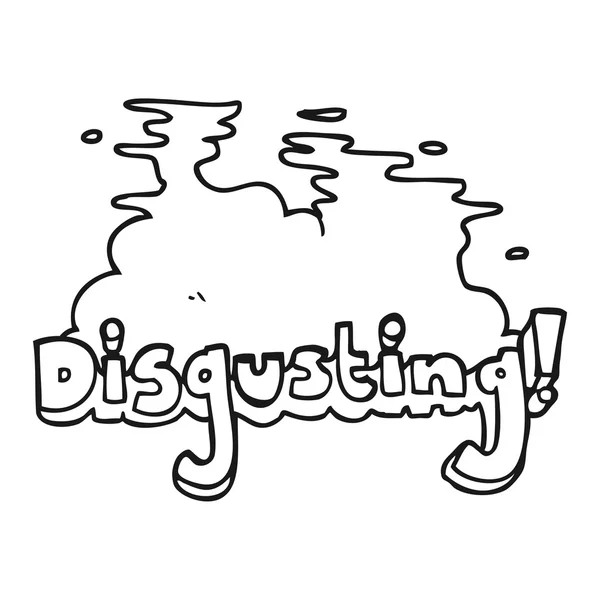 Disgusting black and white cartoon — Stock Vector
