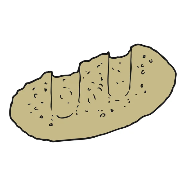 Рисованный вручную мультяшный хлеб — стоковый вектор